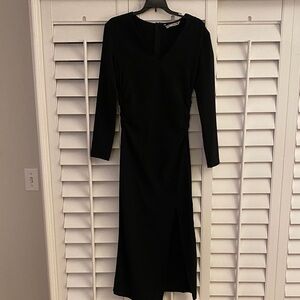 Zara Black Midi Dress with Slit